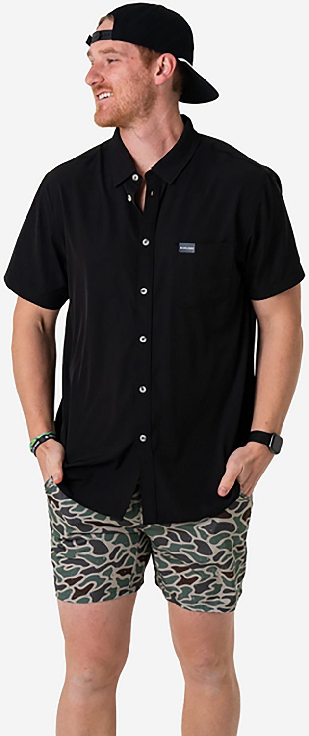 BURLEBO Men's Performance Button-Up Short Sleeve Shirt                                                                           - view number 3