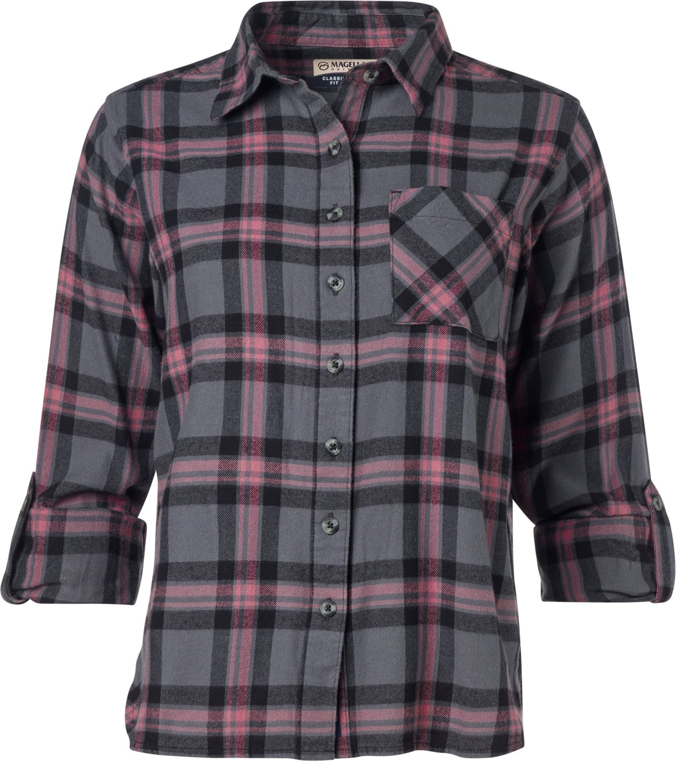 Magellan Outdoors Women's Willow Creek Plaid Long Sleeve Top - view number 4