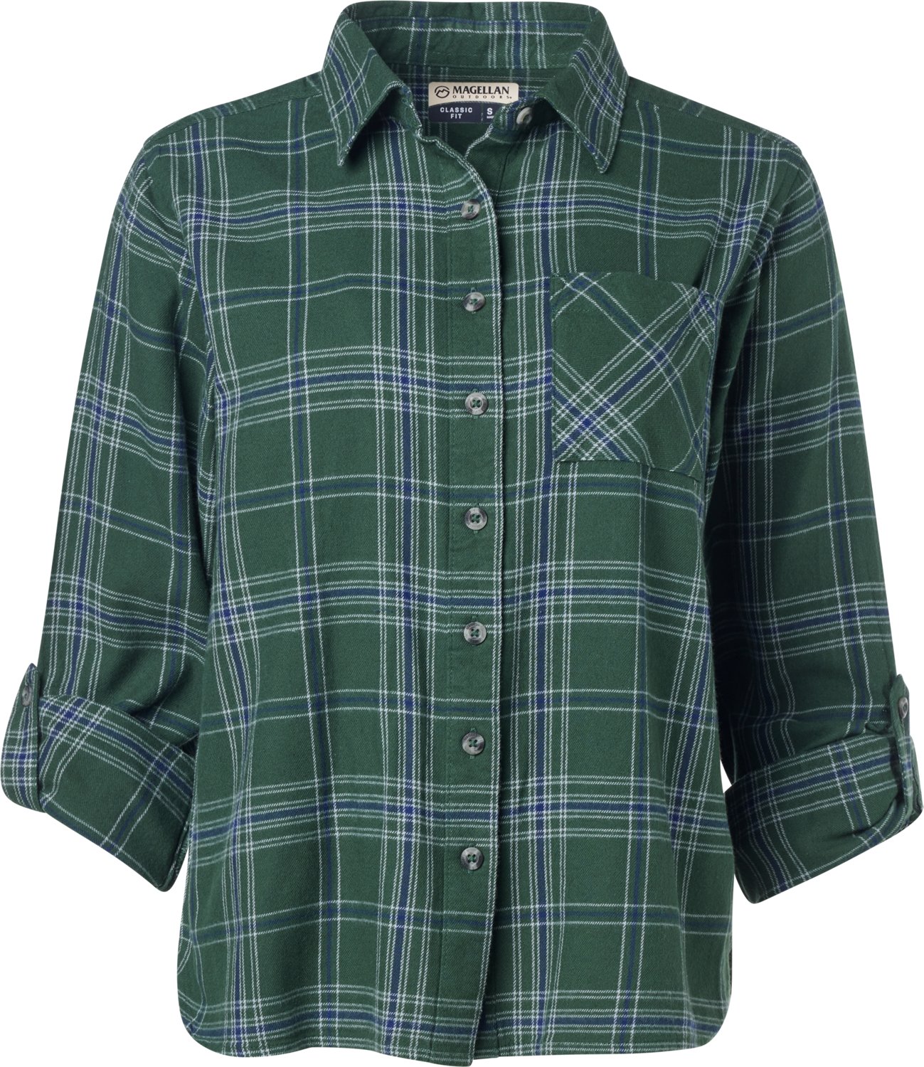 Magellan Outdoors Women's Willow Creek Plaid Long Sleeve Top - view number 3