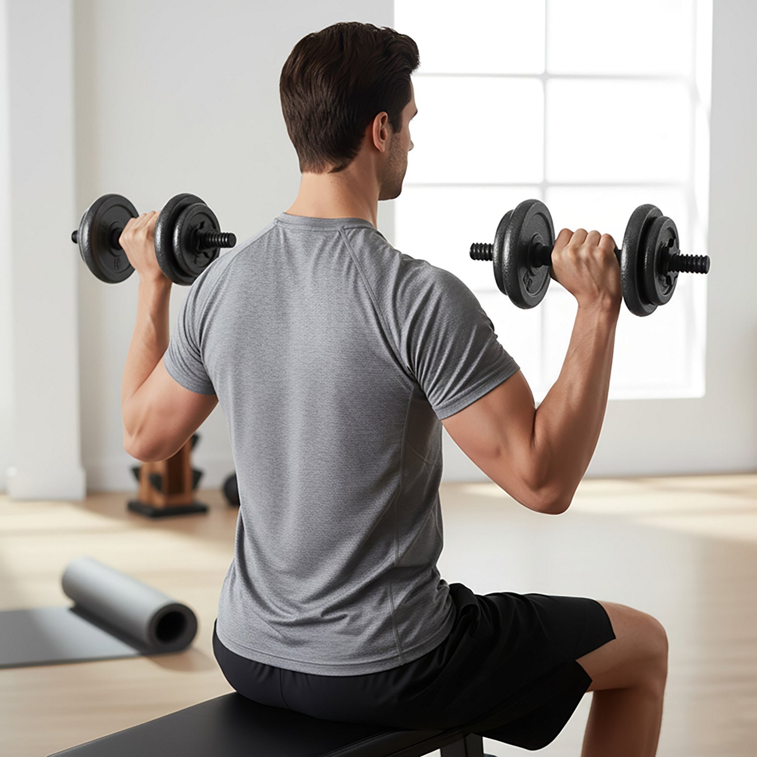 CAP Barbell 40 lb Cast Iron Dumbbell Set - view number 6