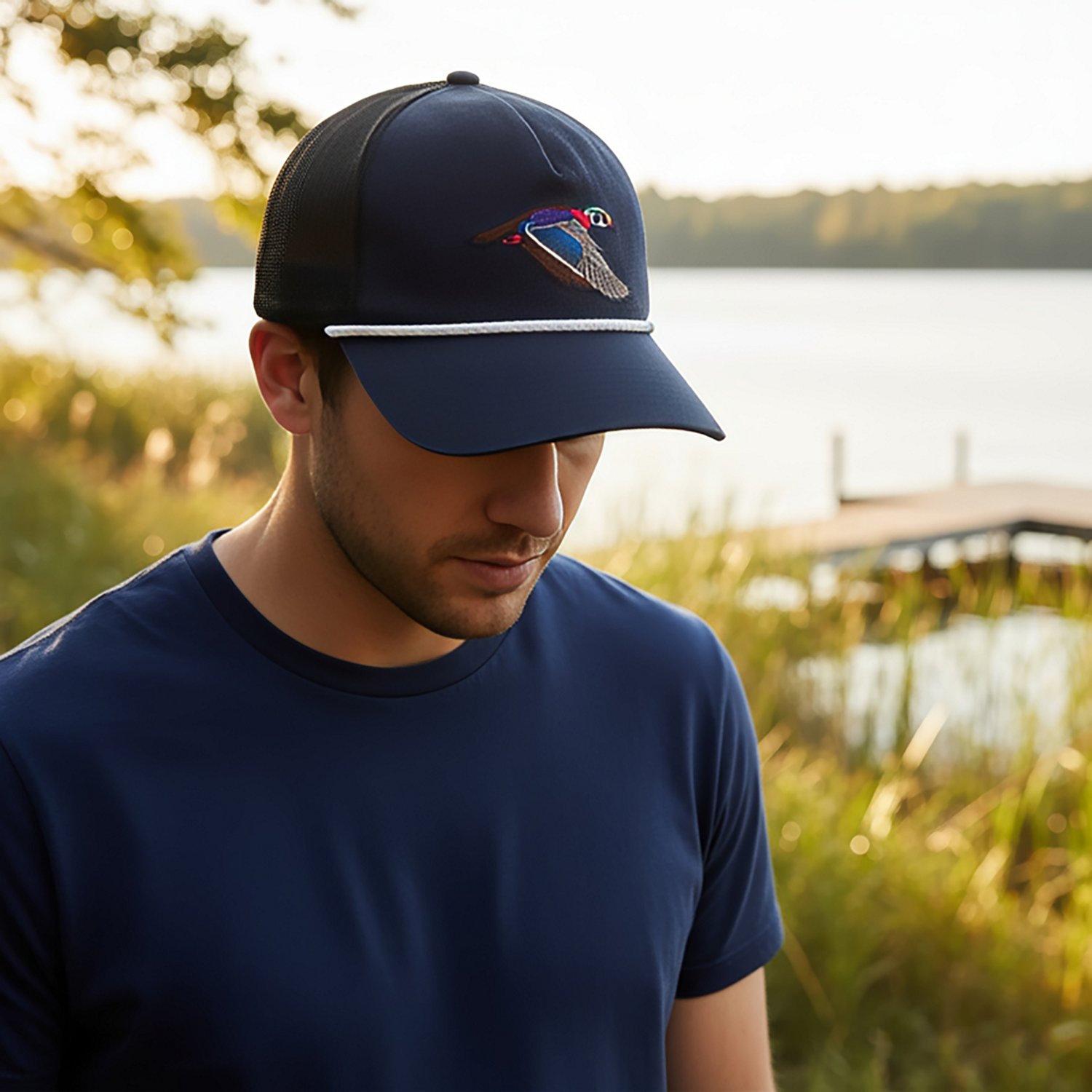 Drake Men's Retro Wood Duck Patch Cap - view number 3