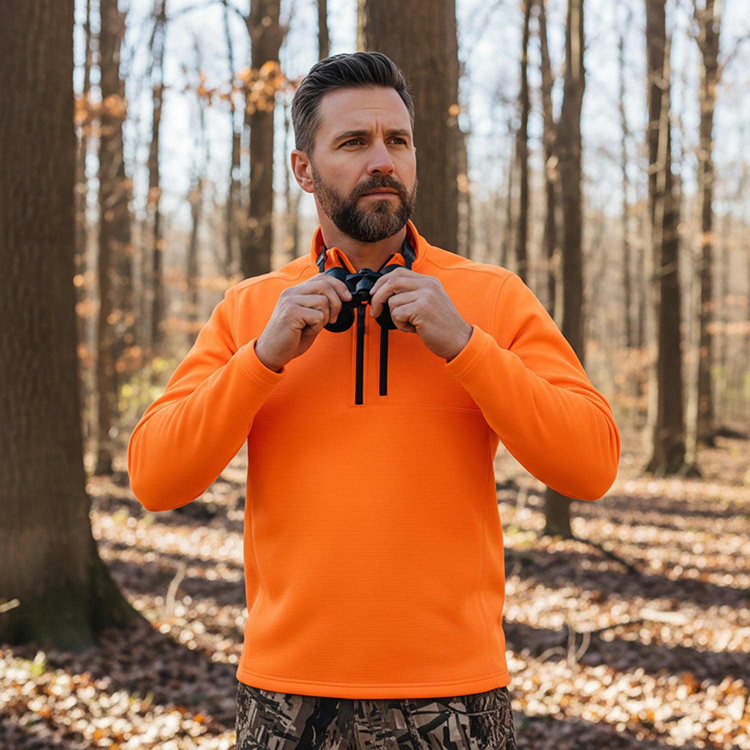 Magellan Outdoors Men's HuntGear Crockett 1/4 Zip Long Sleeve Pullover - view number 4