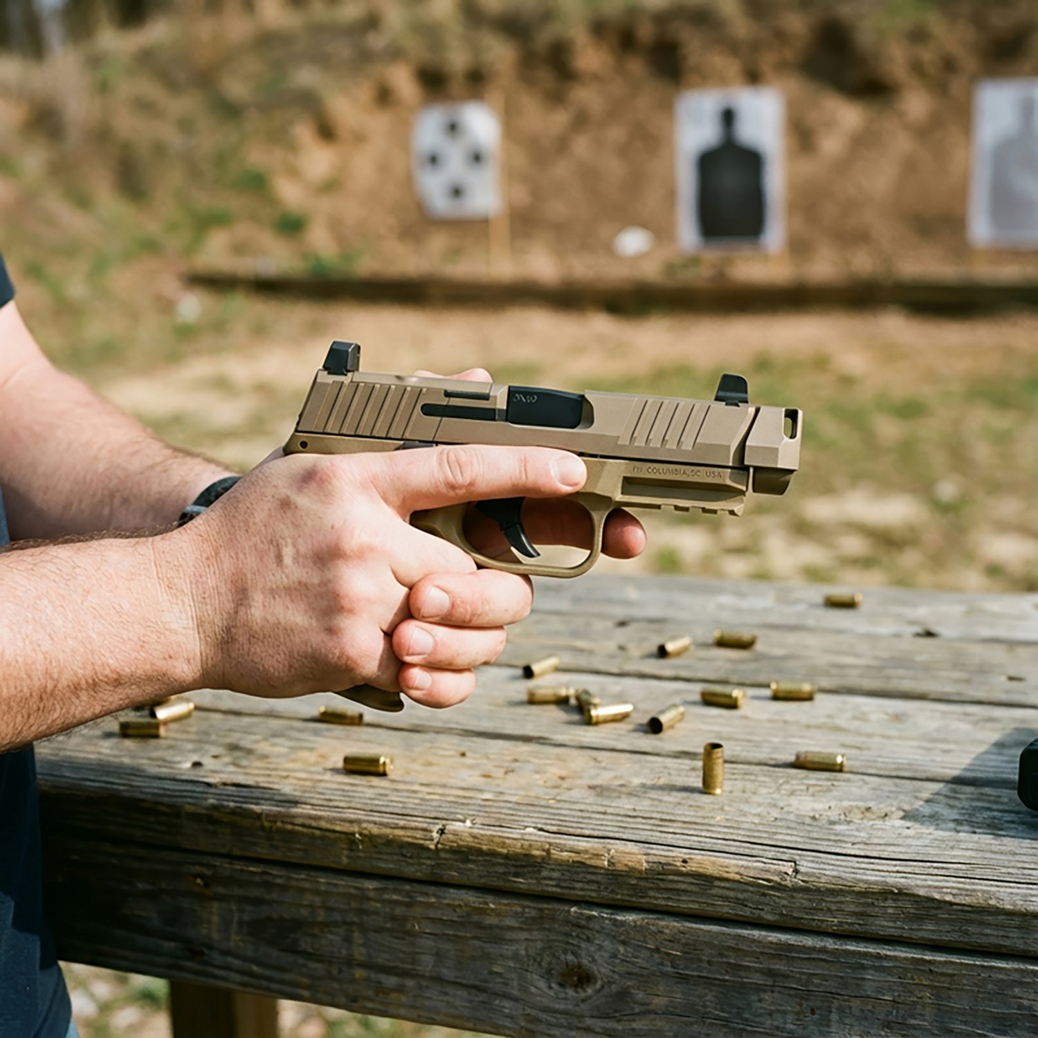 FN 509 MRD Compensated 9mm Semiautomatic Flat Dark Earth Polymer Frame Pistol - view number 3