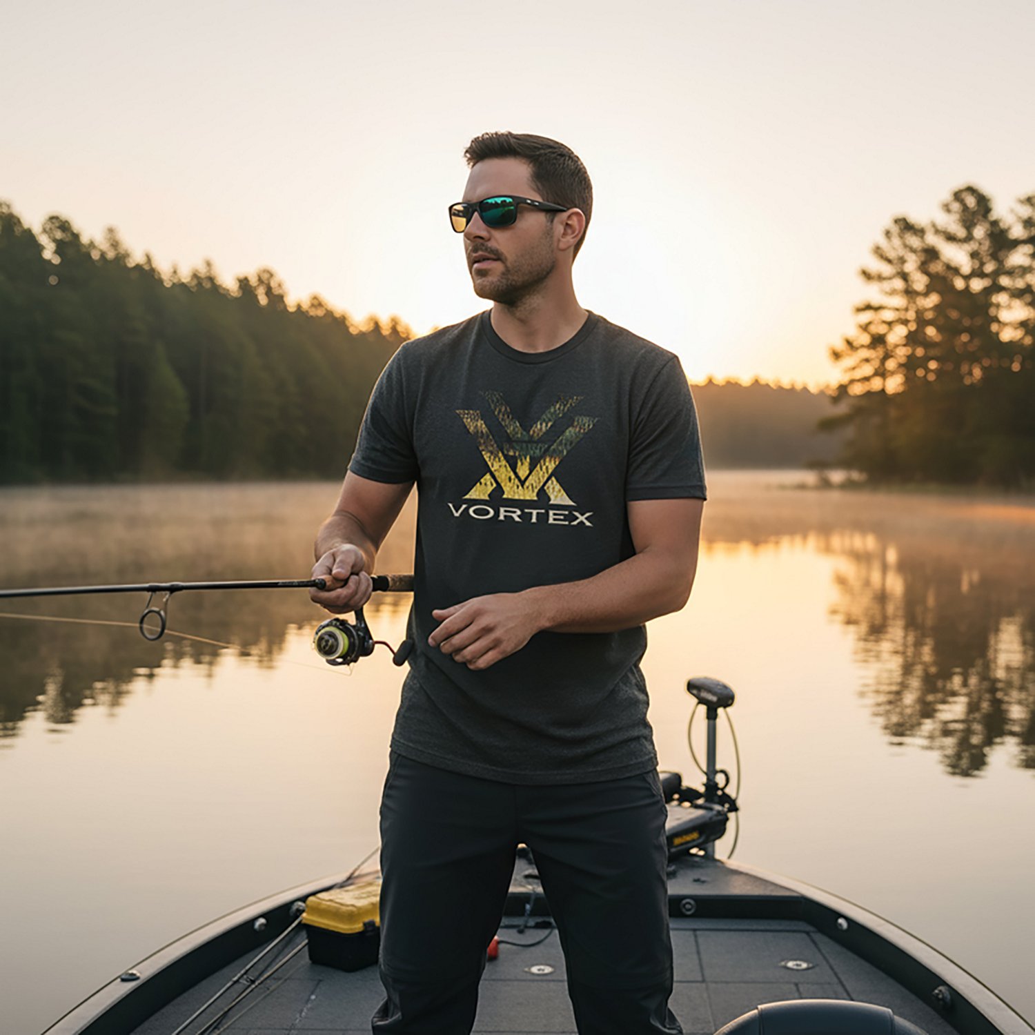 Vortex Men's Bass Core Logo Short Sleeve T-shirt - view number 4