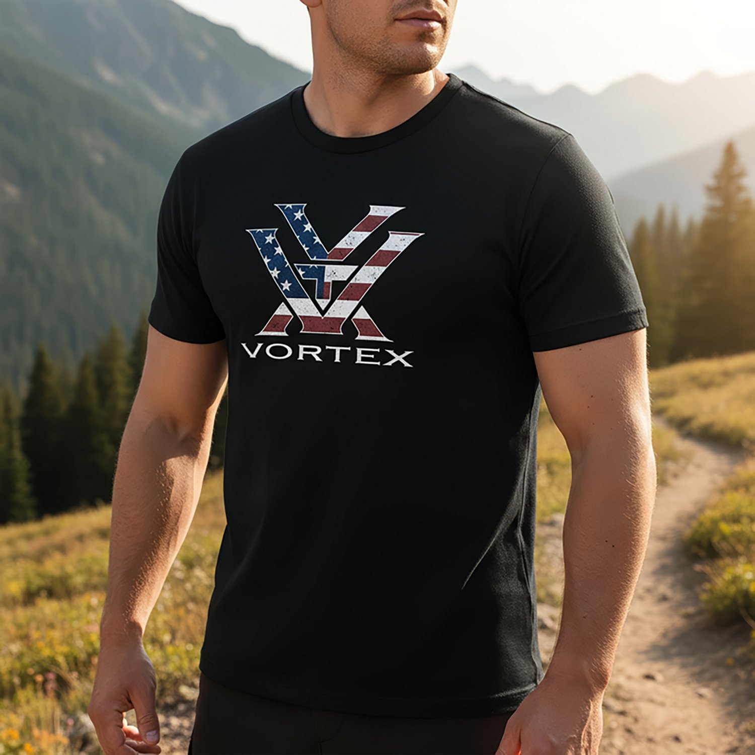Vortex Men's Stars & Stripes Short Sleeve T-shirt - view number 3