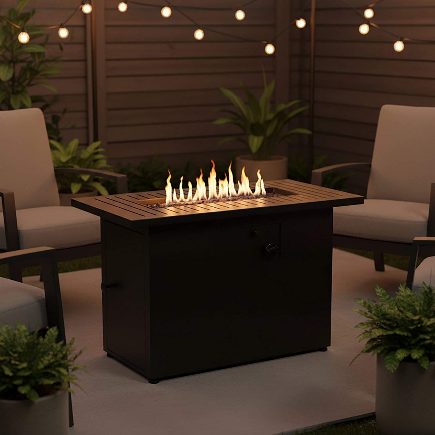 Mosaic Livingston Rectangular Gas Firepit Table - view number 4