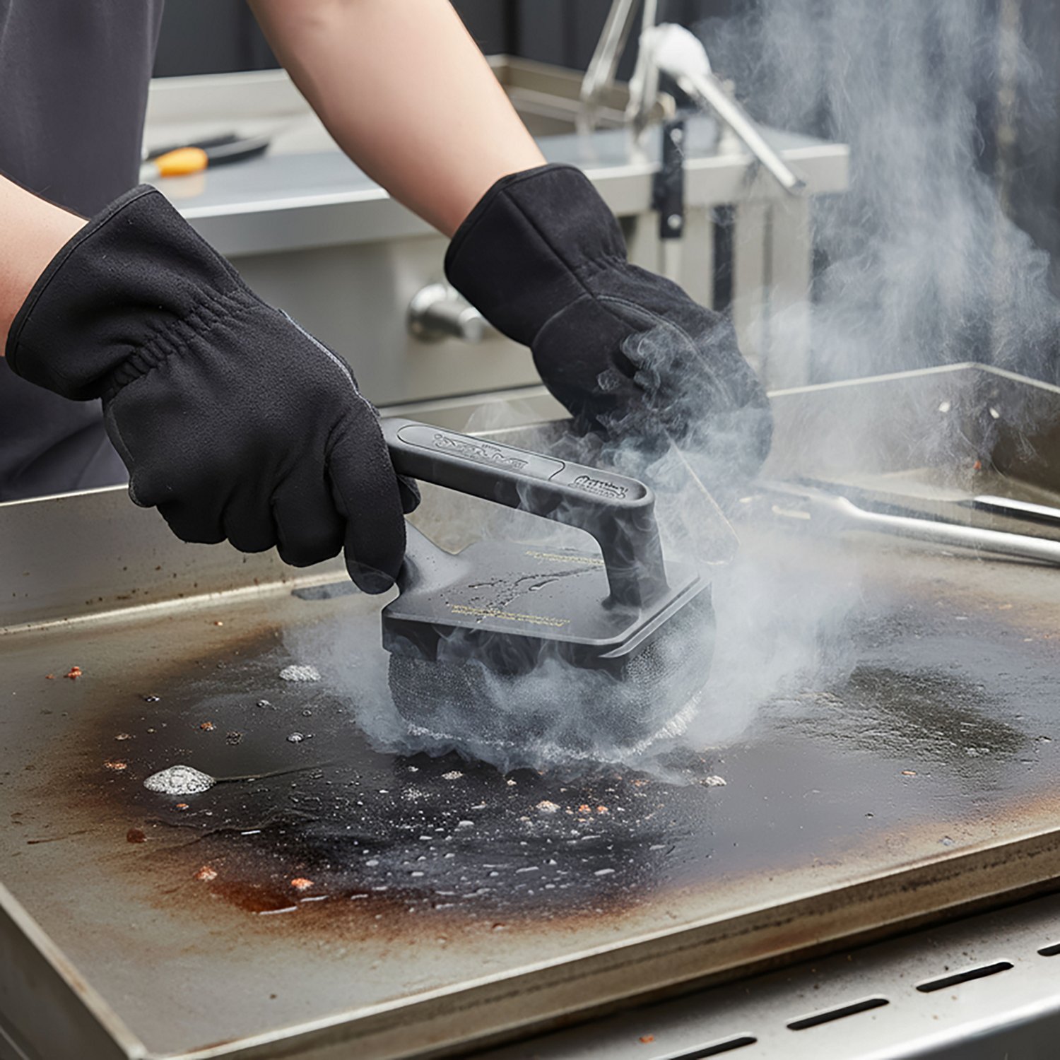 Mr. Bar-B-Q Bristle Free XL Griddle Steam Clean Brush Powered By Scrub Daddy - view number 8