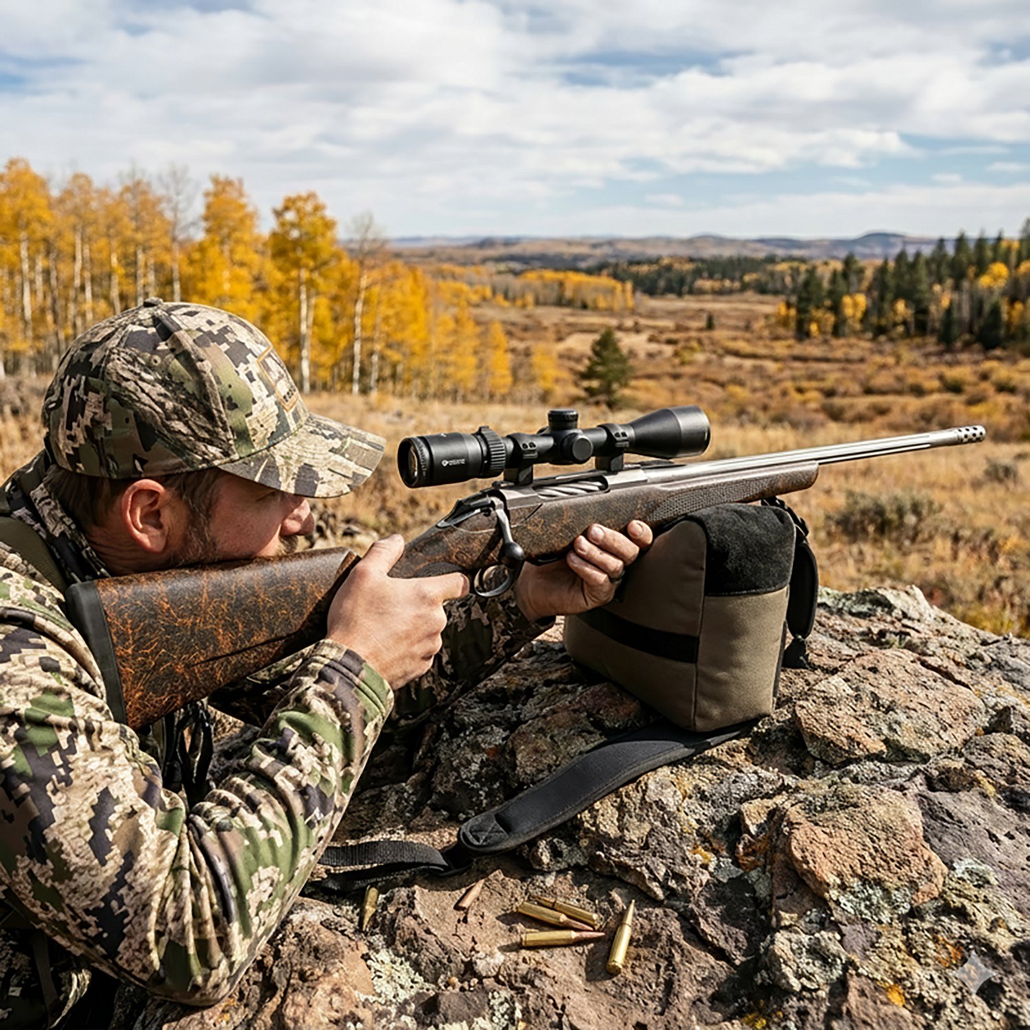 Tikka T3x Lite 6.5 Creedmoor Bolt-Action 24.30" Orange Webbed Black Threaded Rifle - view number 2
