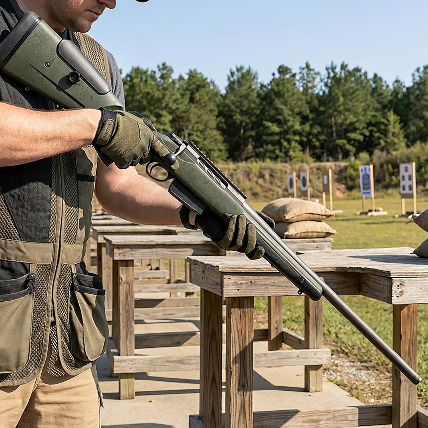 Tikka T3x Super Varmint 6.5 Creedmoor Bolt-Action 23.70" Tungsten/Green Threaded Rifle - view number 2