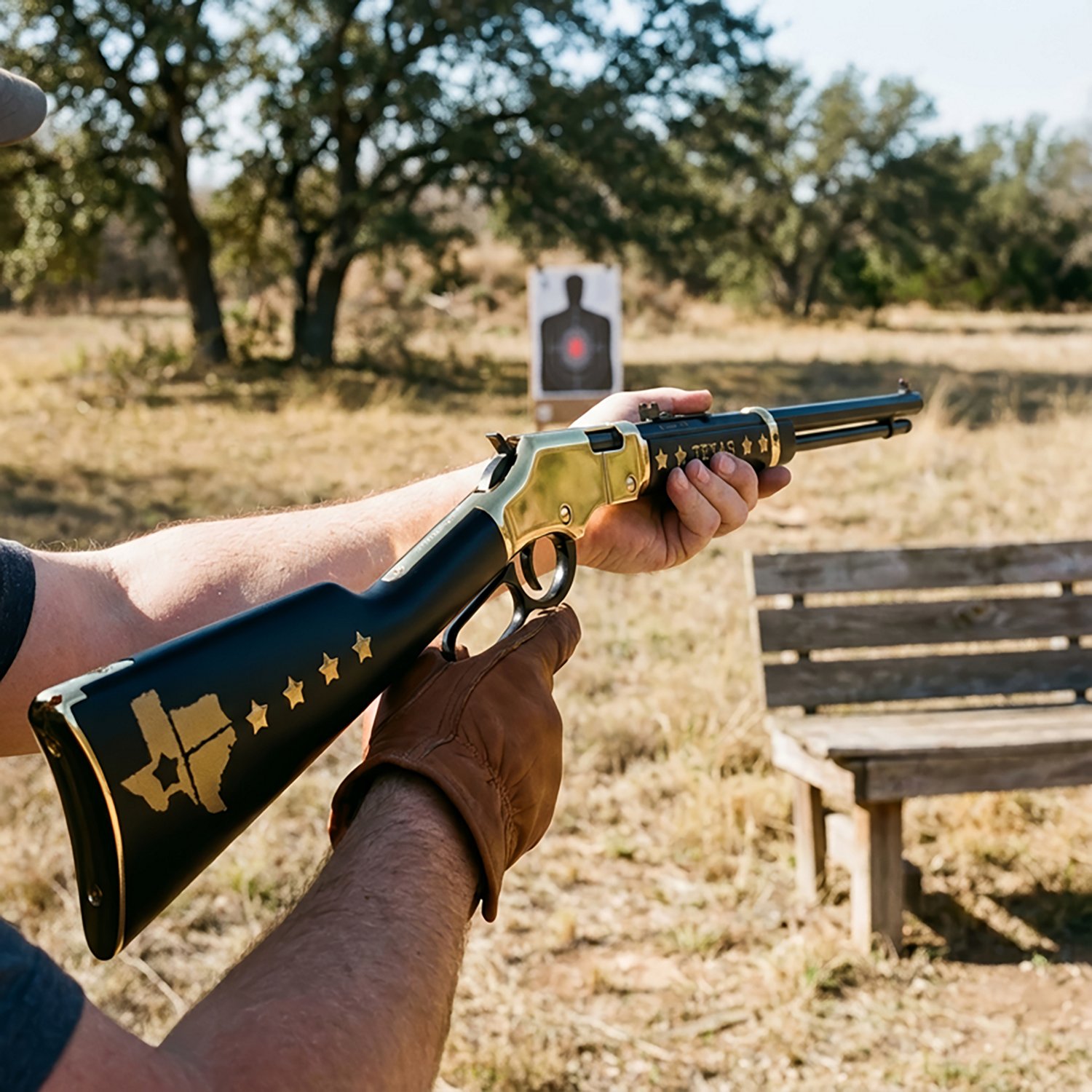 Henry Golden Boy Texas Tribute .22 LR Lever Action Rifle - view number 2