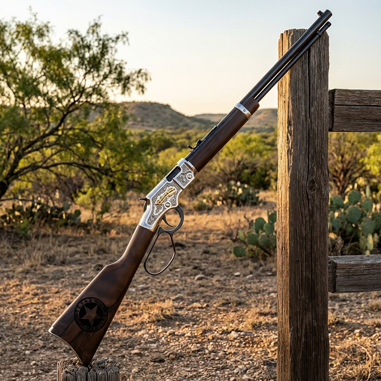 Henry Texas Golden Boy Texas Rangers Bicentennial Tribute Edition .22 LR Lever Action Rifle - view number 2