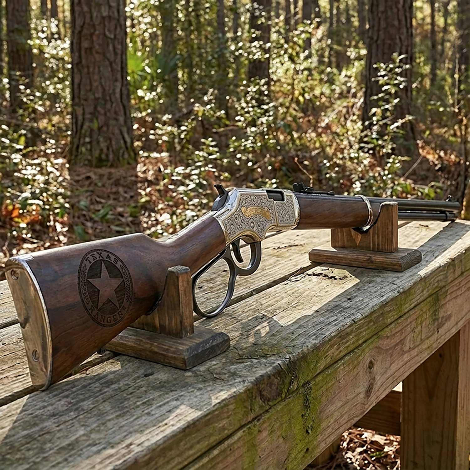 Henry Texas Golden Boy Texas Rangers Bicentennial Tribute Edition .22 LR Lever Action Rifle - view number 3