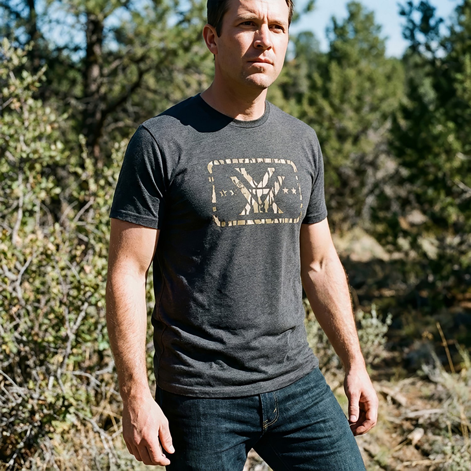 Vortex Men's Camo Trigger Press Graphic T-shirt - view number 5