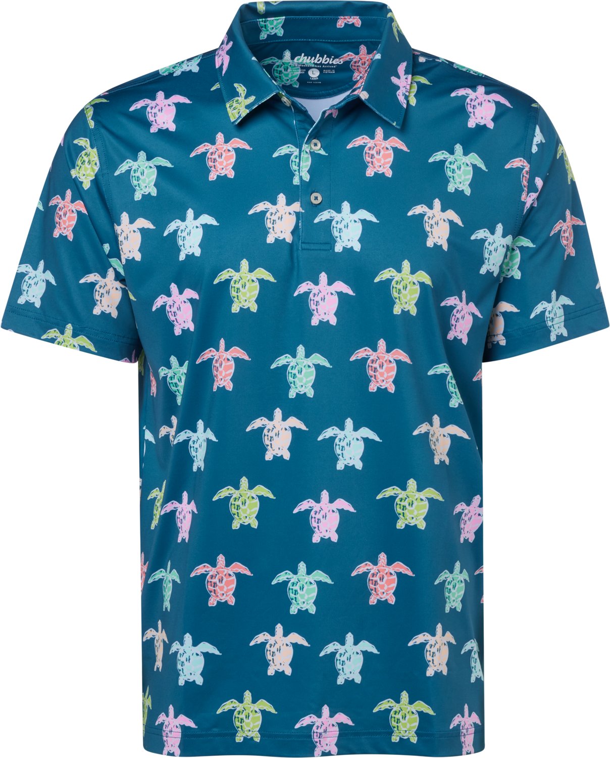 Chubbies Men's The Turtally Awesome Performance Polo Shirt - view number 5