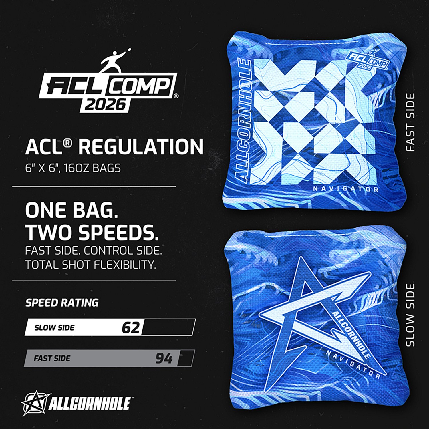 American Cornhole League Comp Orange Navigator Cornhole Bags - view number 3