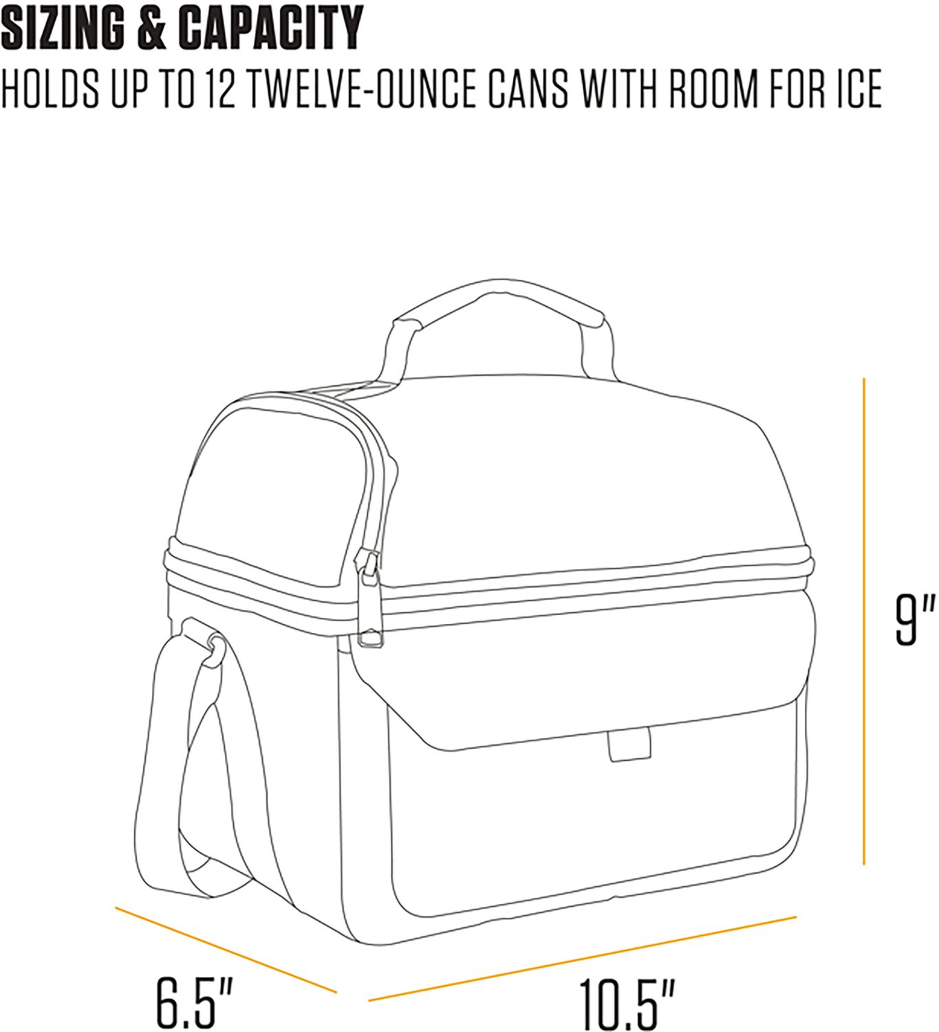 Carhartt Insulated 12-Can 2-Compartment Lunch Cooler - view number 5