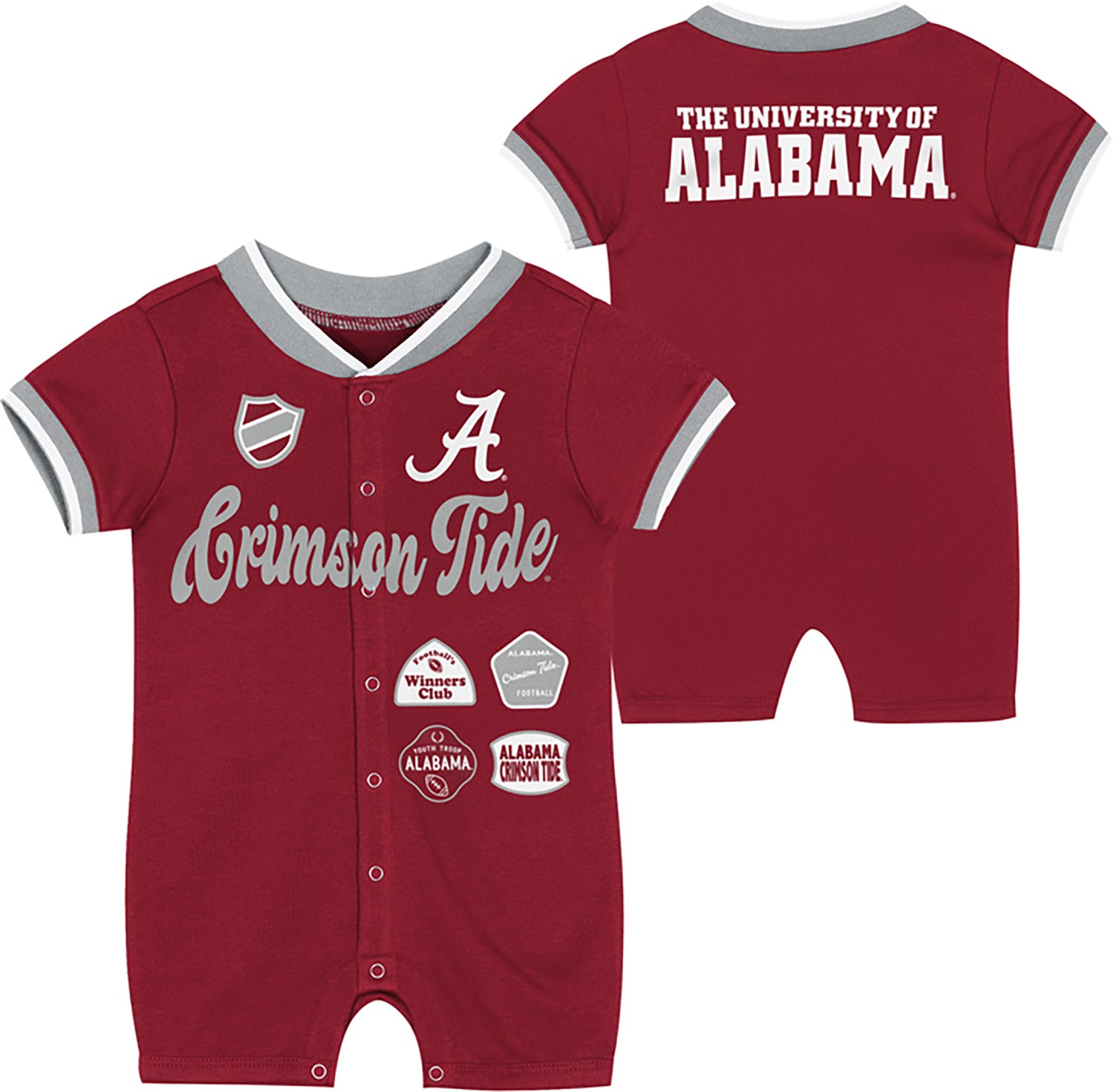 Outerstuff Infants' University of Alabama Scatter Print Pinch Short Sleeve Romper - view number 3