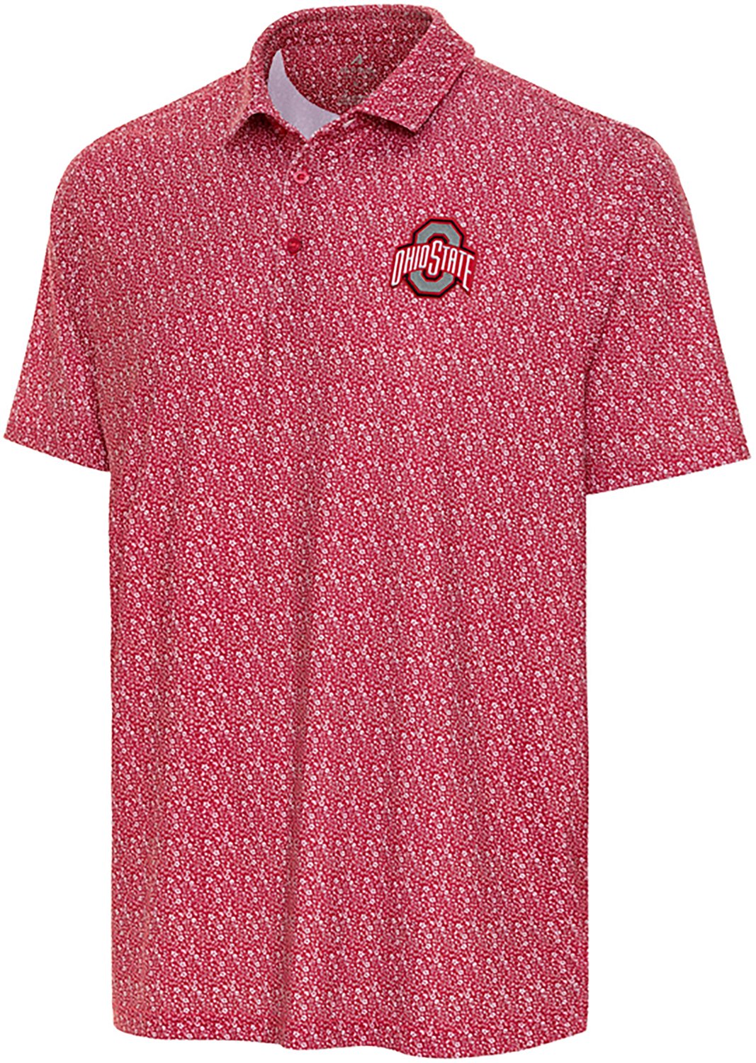 Antigua Men's Ohio State Buckeyes Botanic Polo Shirt