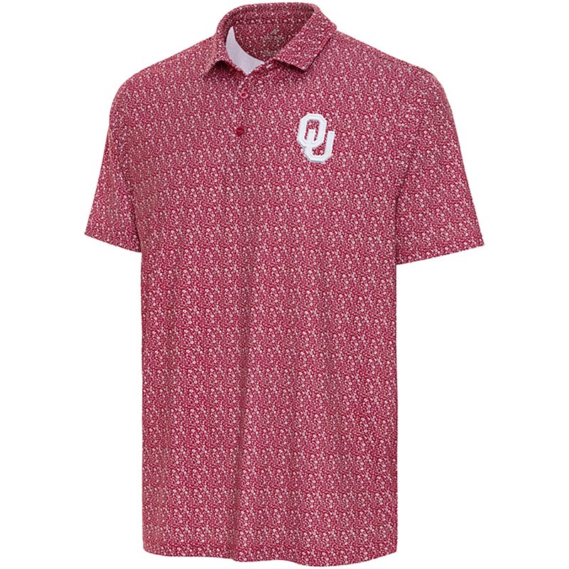 Antigua Men's Oklahoma Sooners Botanic Polo Shirt