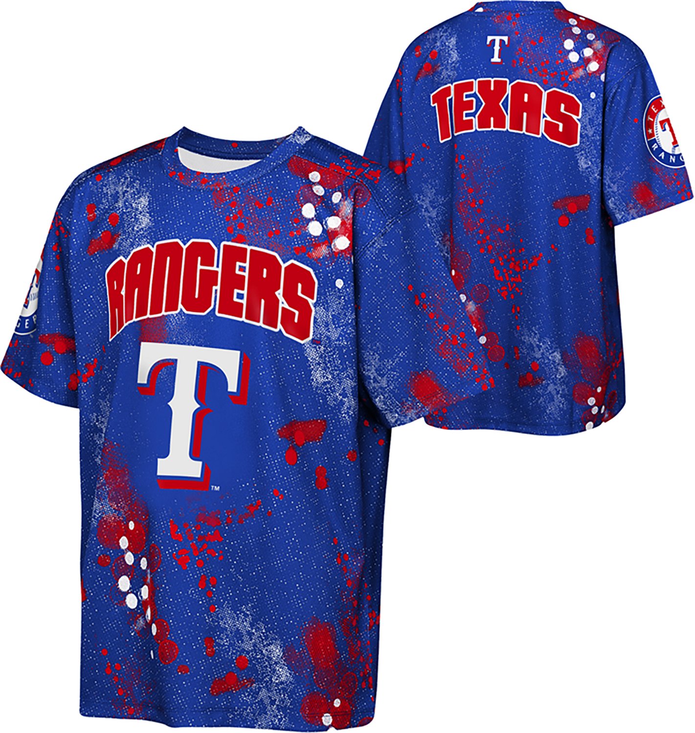 Outerstuff Boys' Texas Rangers Stadium Lights Sublimation Graphic T-shirt - view number 3