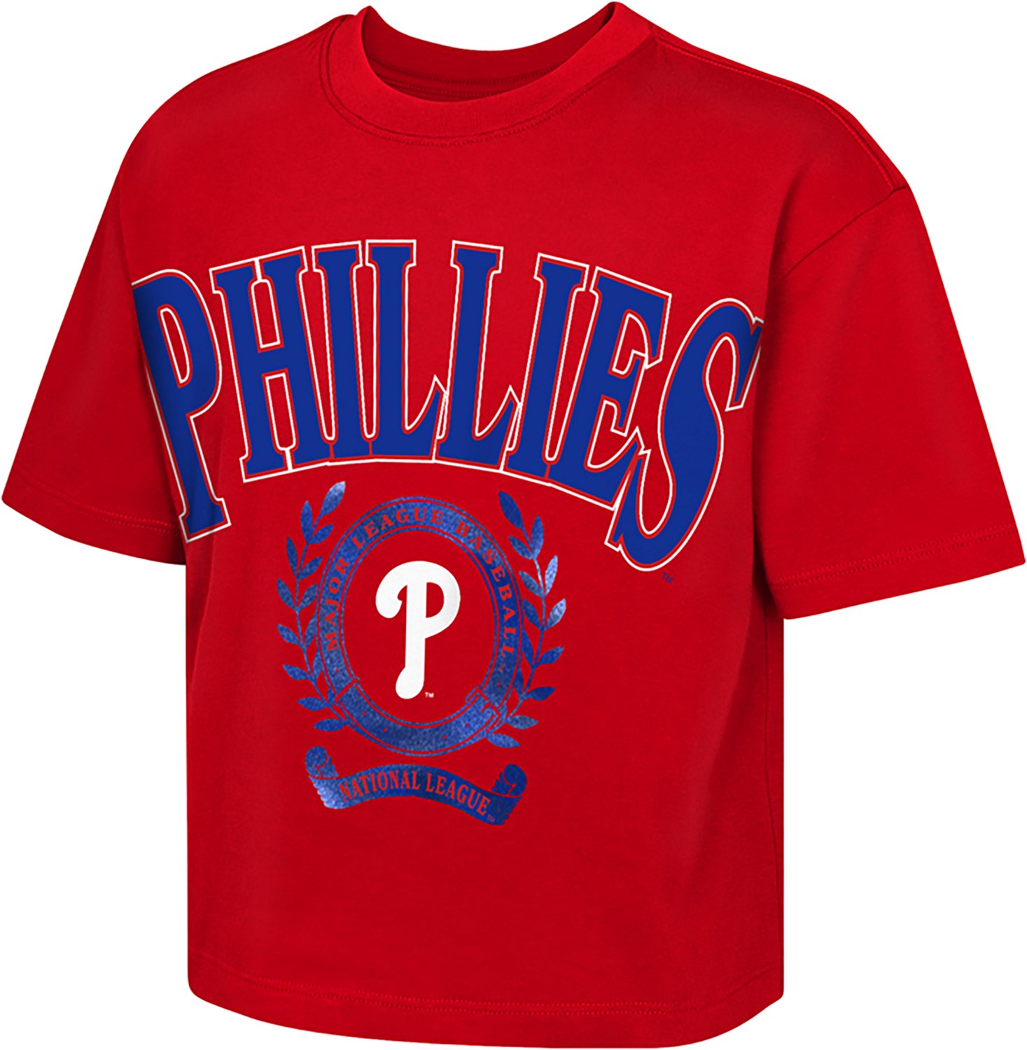 Outerstuff Girls' Philadelphia Phillies Can't Lose Boxy Graphic T-shirt