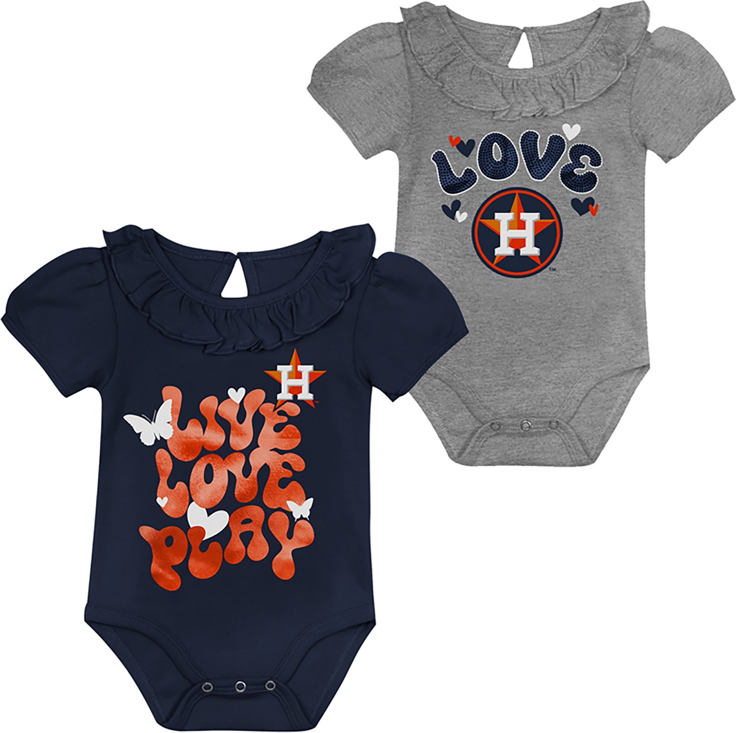 Outerstuff Infants' Houston Astros Hop Base Creeper Set 2-Pack - view number 5