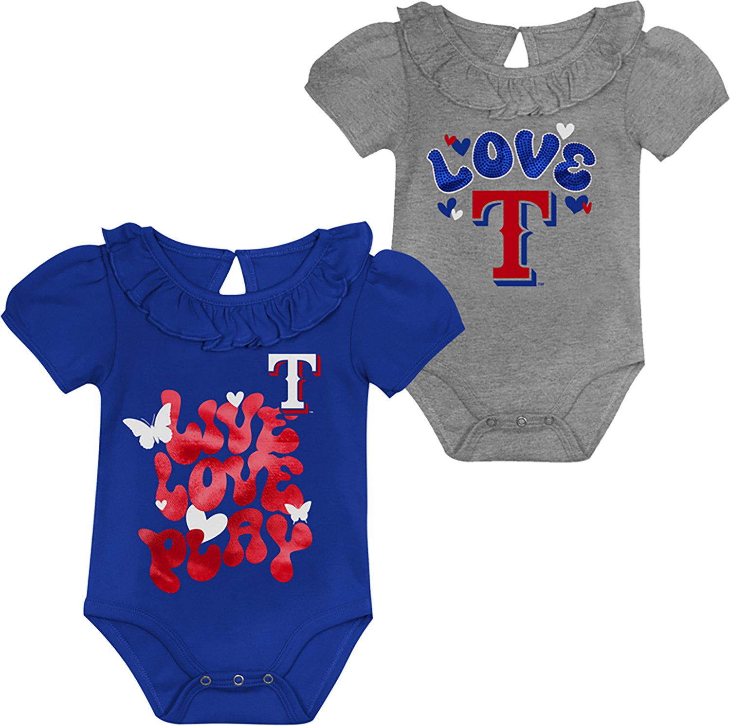 Outerstuff Infants' Texas Rangers Hop Base Creeper Set 2-Pack - view number 5