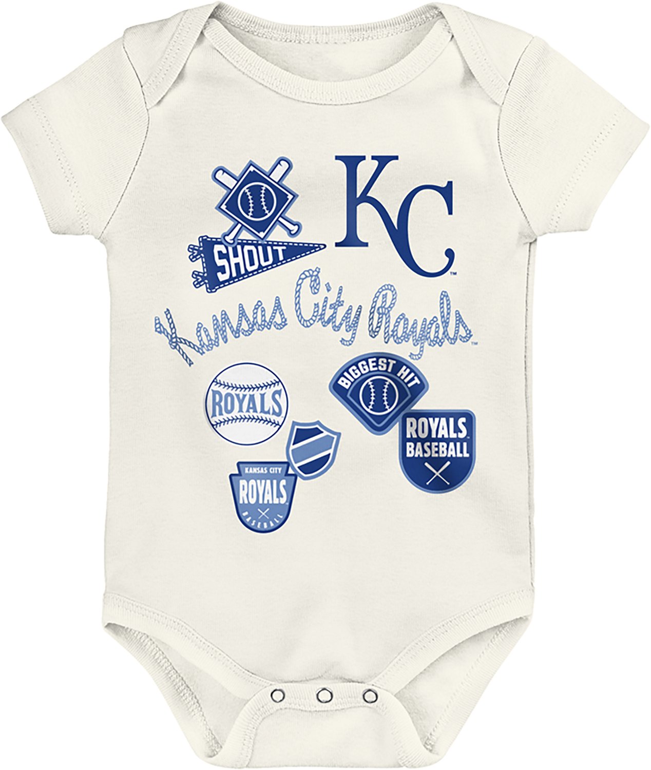 Outerstuff Infants' Kansas City Royals Home Plate Creeper Set 3-Pack - view number 2