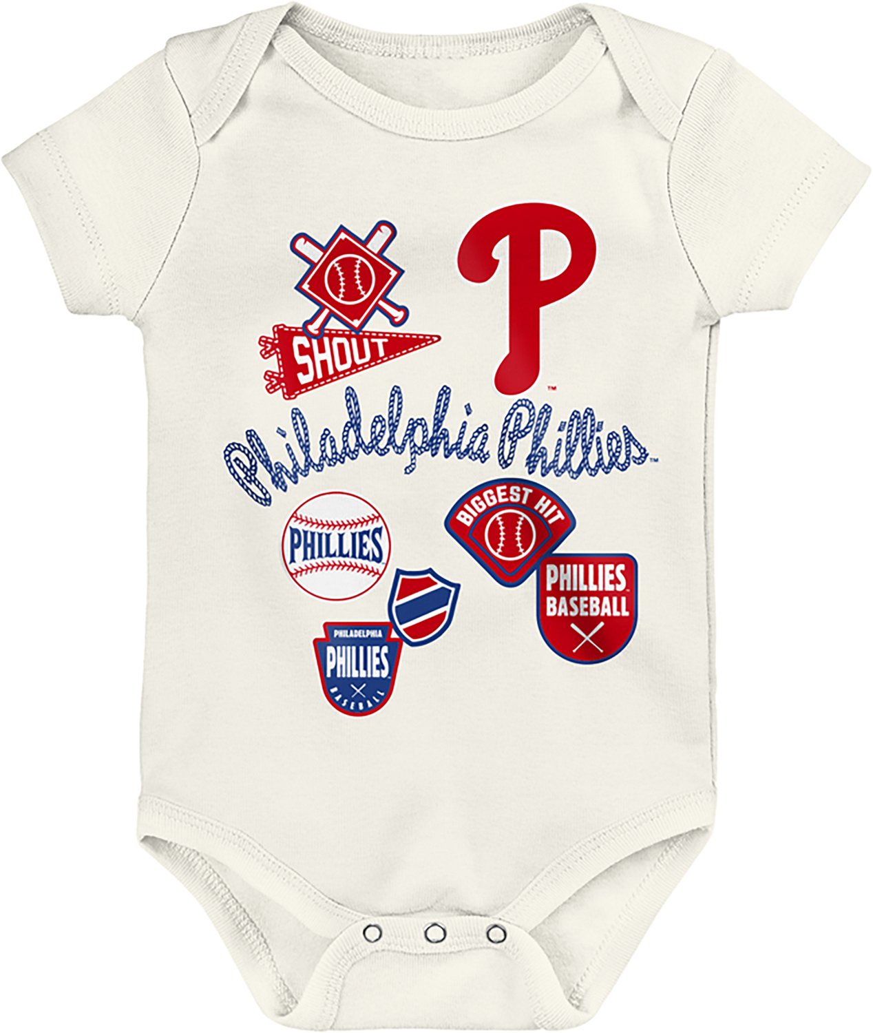 Outerstuff Infants' Philadelphia Phillies Home Plate Creeper Set 3-Pack - view number 2