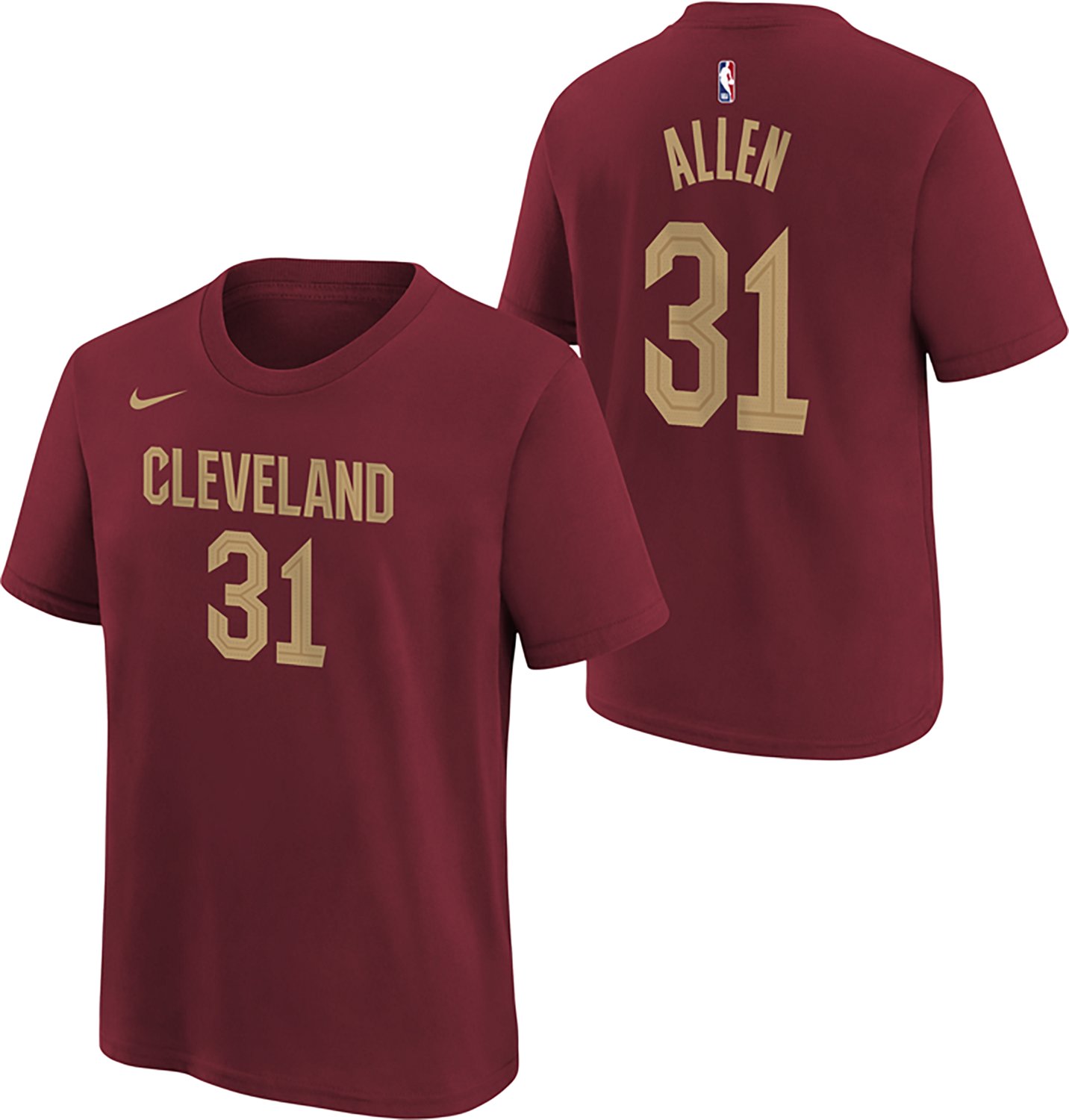 Nike Kids' Cleveland Cavaliers Jarrett Allen #31 Icon Name & Number T-shirt - view number 3
