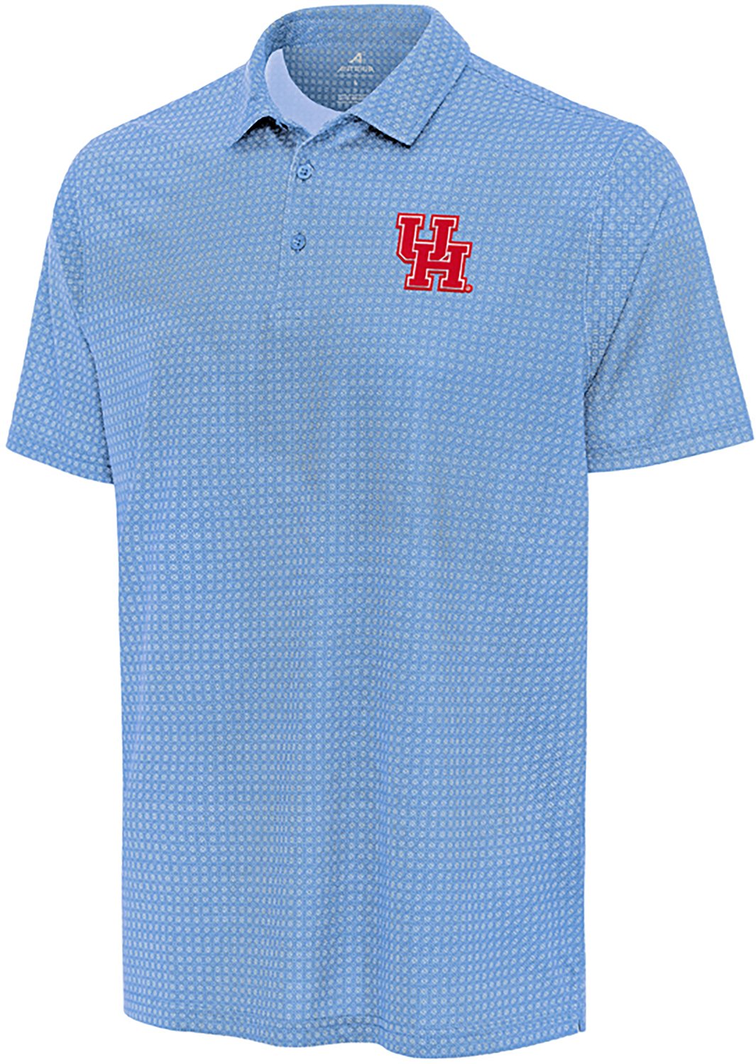 Antigua Men's Houston Cougars Primary Logo Mosaic Short Sleeve Polo Shirt