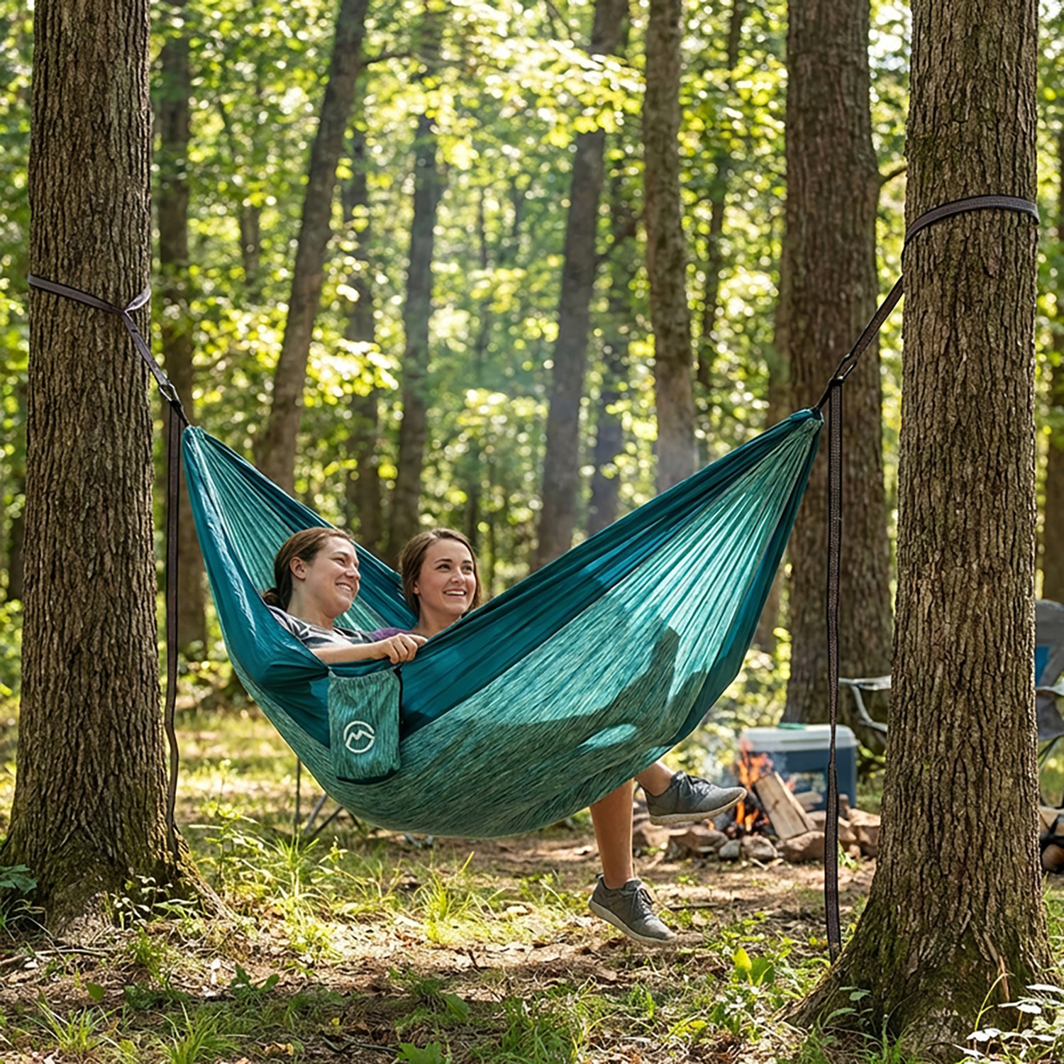 Magellan Outdoors Lightweight Double Nylon Hammock with Suspension Straps - view number 3