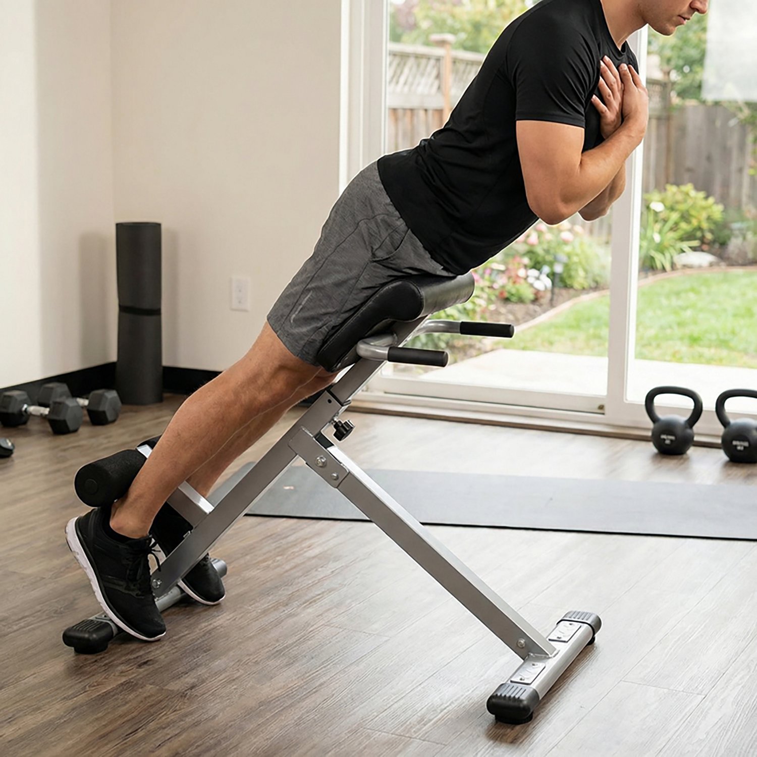 Sunny Health & Fitness 45-Degree Hyperextension Roman Chair - view number 8