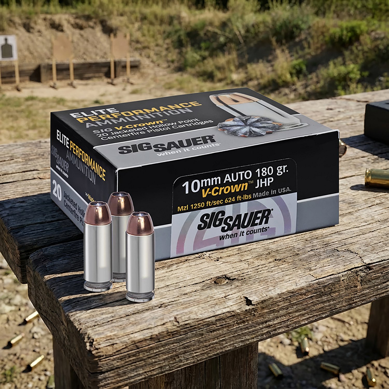 SIG SAUER V-Crown JHP 10mm Automatic 180-Grain Centerfire Handgun Ammunition - 20 Rounds - view number 2