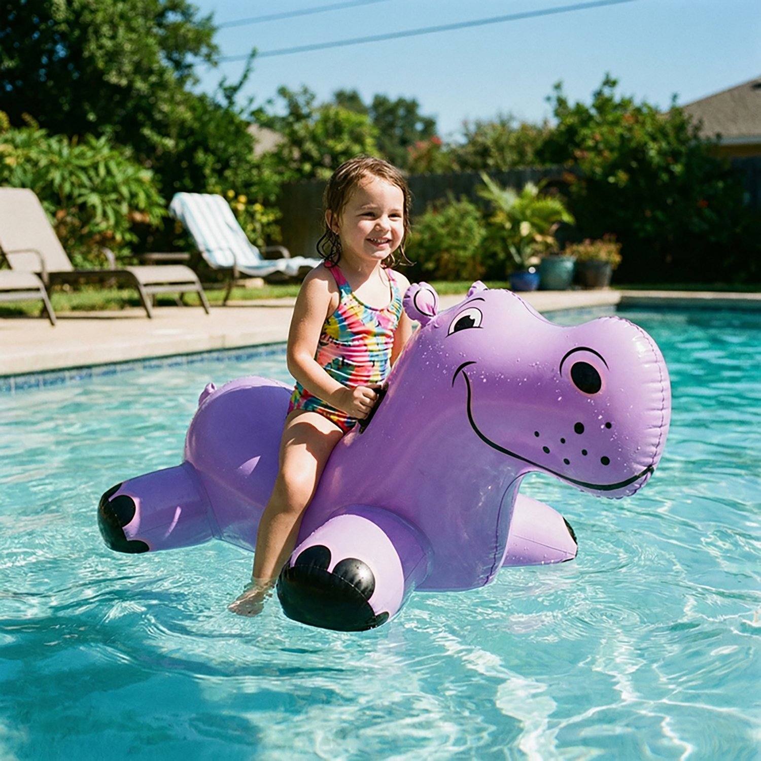 Poolmaster Happy Hippo Kids Ride-On Pool Float                                                                                   - view number 4