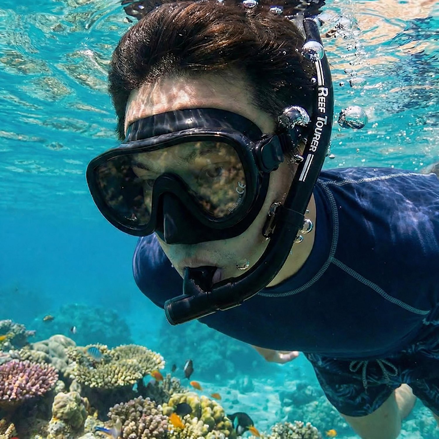 ReefTourer Adults' Single-Window Mask and Snorkel Set - view number 4