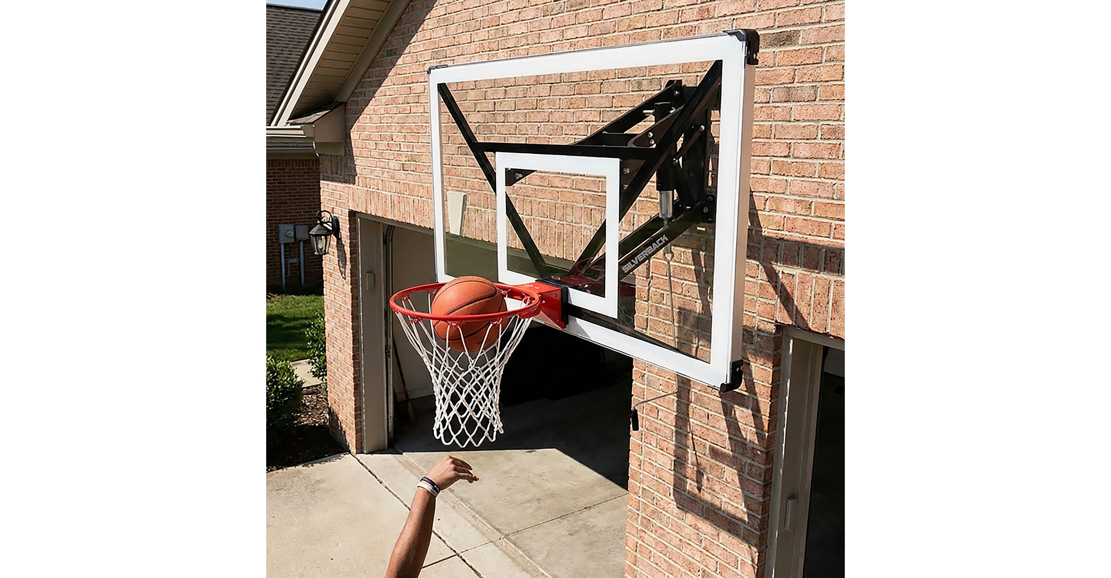 Silverback NXT 54 in Steel Wall-Mounted Basketball Hoop