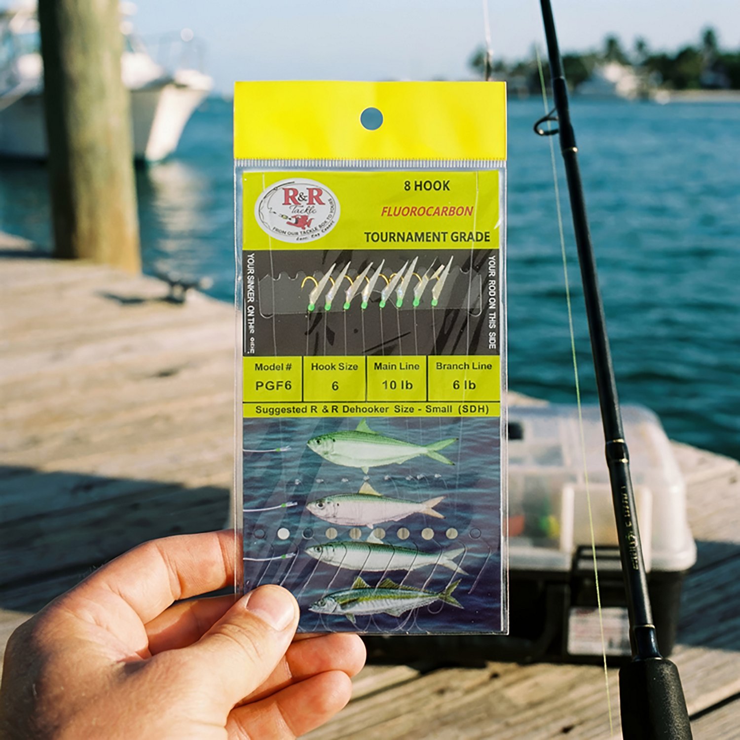 R&R Tackle Fluorocarbon Tournament Grade Sabiki Rigs 8-Pack - view number 2