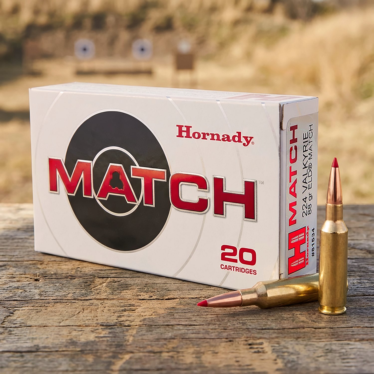 Hornady ELD Match .224 Valkyrie 88-Grain Rifle Ammunition - 20