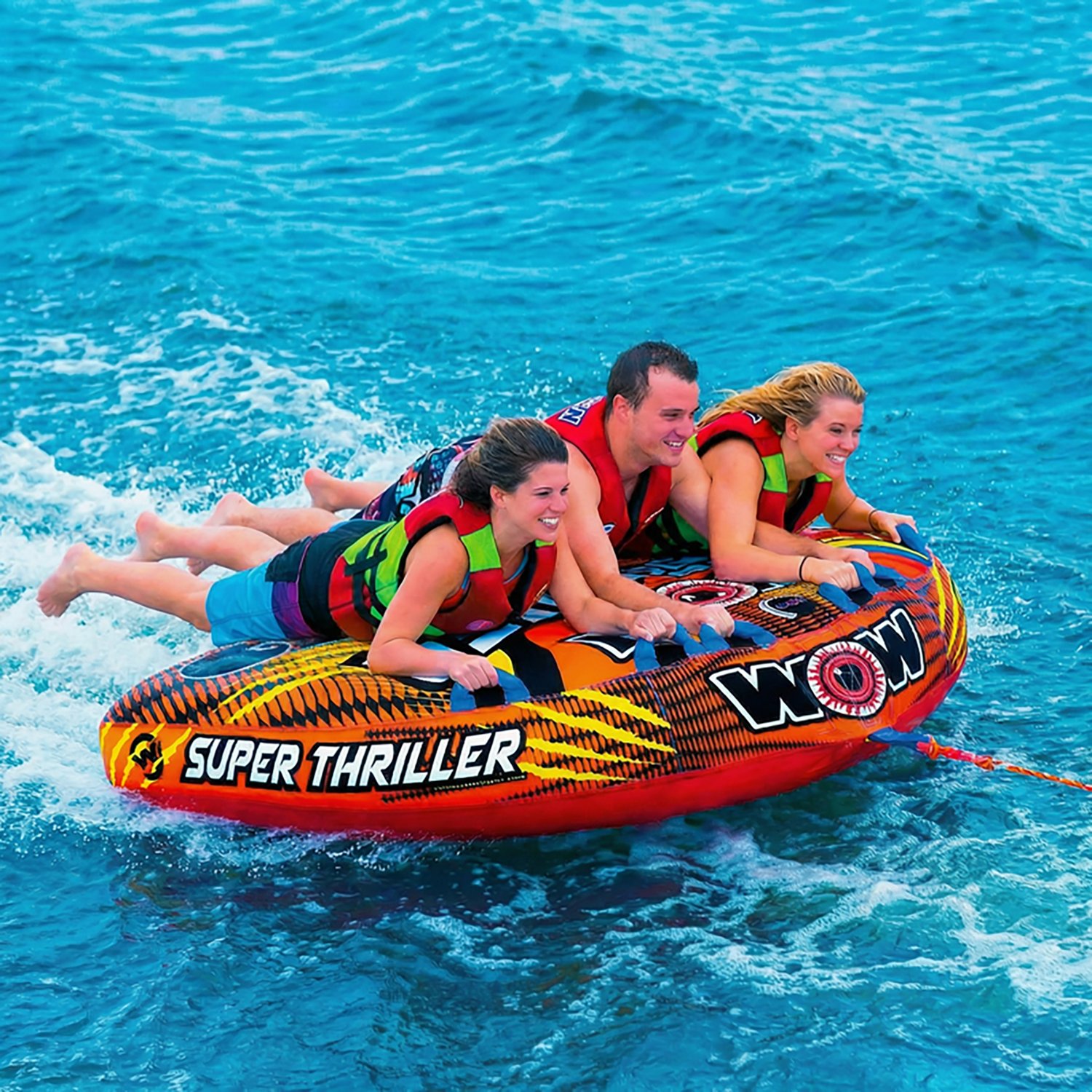 WOW Watersports Super Thriller 3-Person Inflatable Towable Tube                                                                  - view number 3