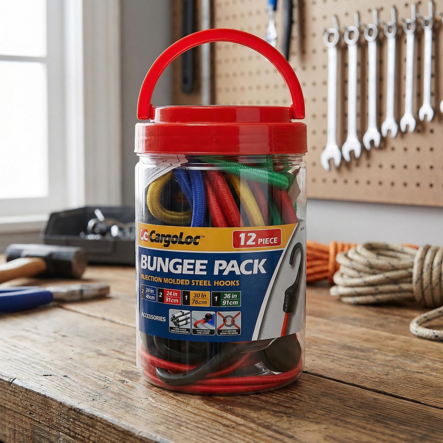 CargoLoc Injection Molded Hook Bungee Cords 12-Pack - view number 2