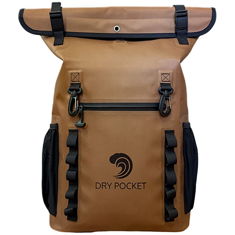 2001 25 Liter Waterproof Floating Dry Bag Backpack with Blind Tackle Bag, Coyote Brown
