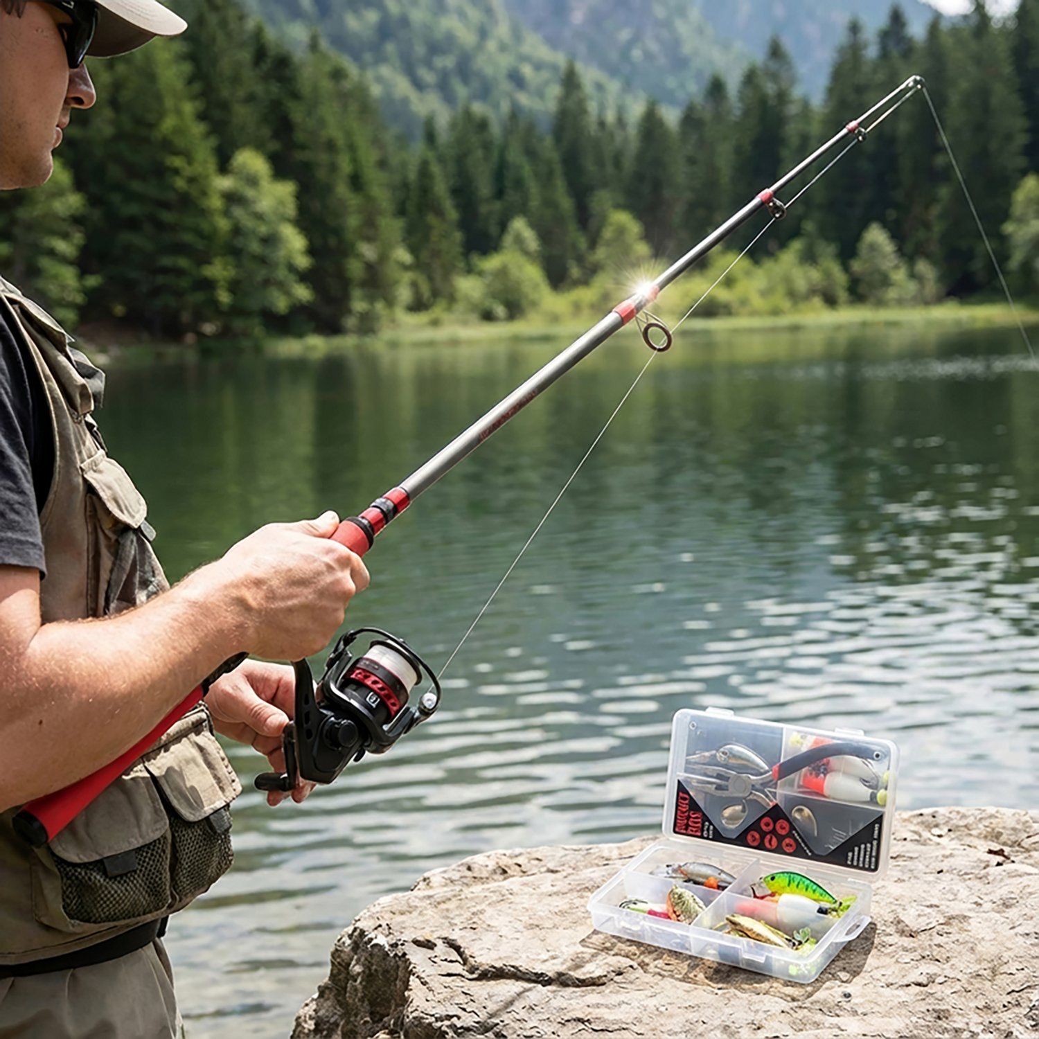 ProFISHiency Traveling Telescopic Packaged 5 ft Spinning Rod and Reel Combo - view number 2