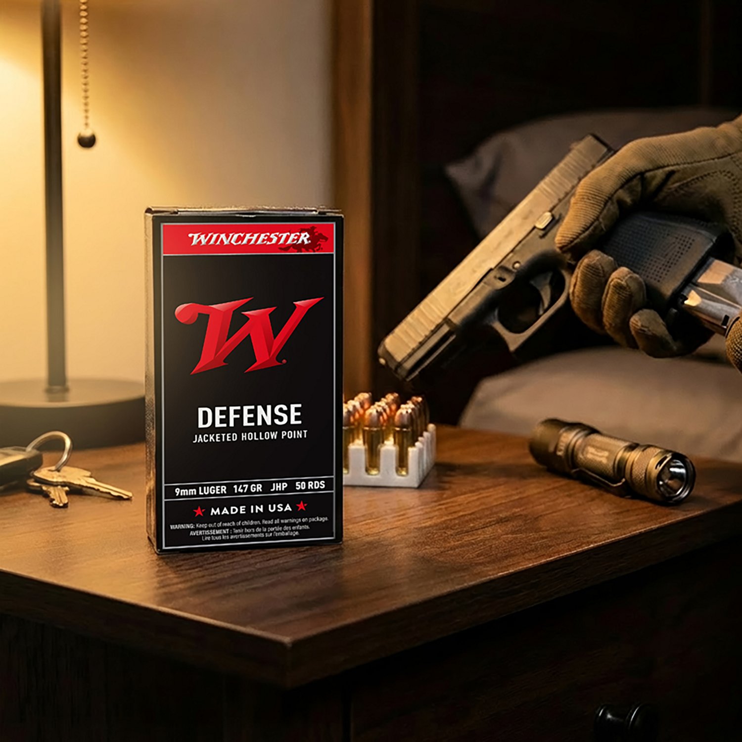 Winchester USA 9mm Luger 147-Grain Centerfire Pistol Ammunition - 50 Rounds - view number 2