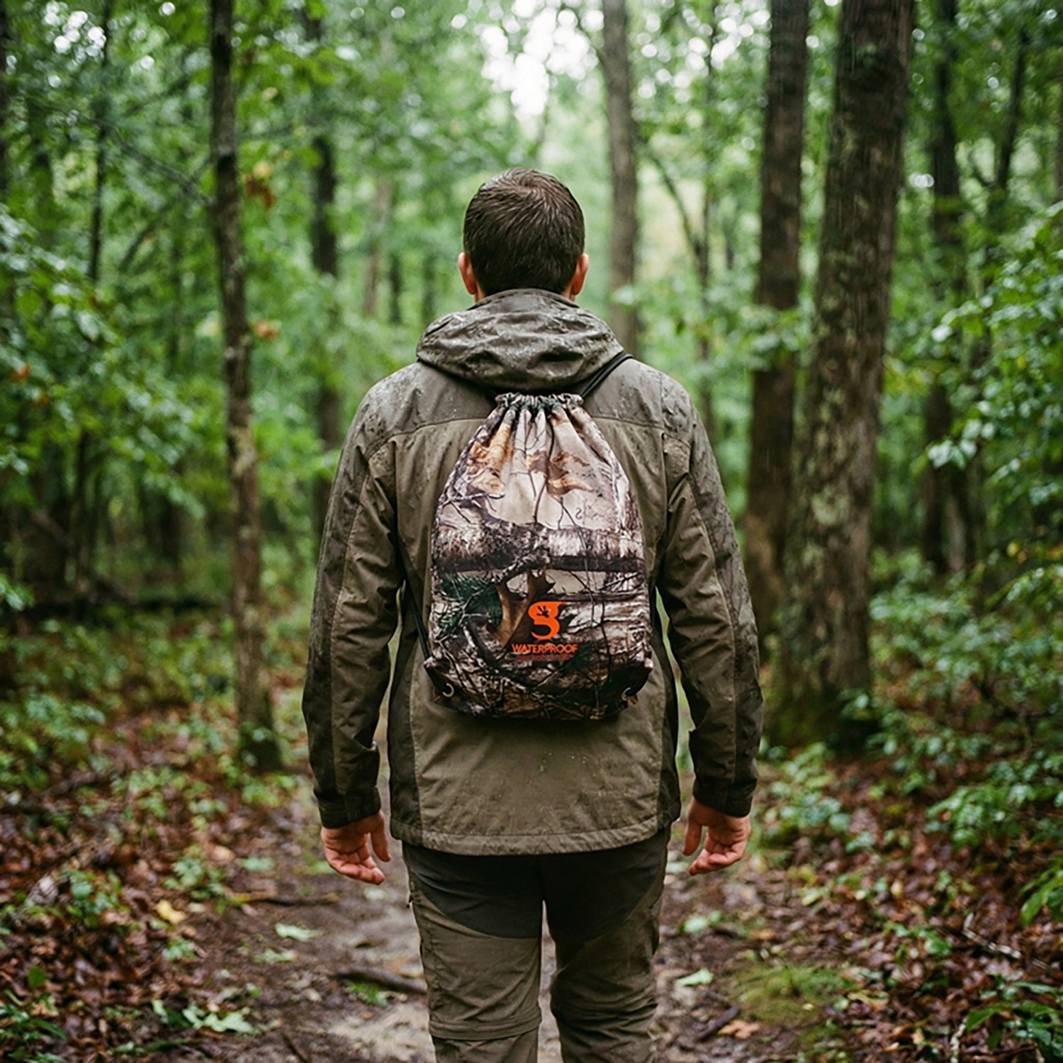 geckobrands Realtree Edge Camo Waterproof Drawstring Backpack - view number 3