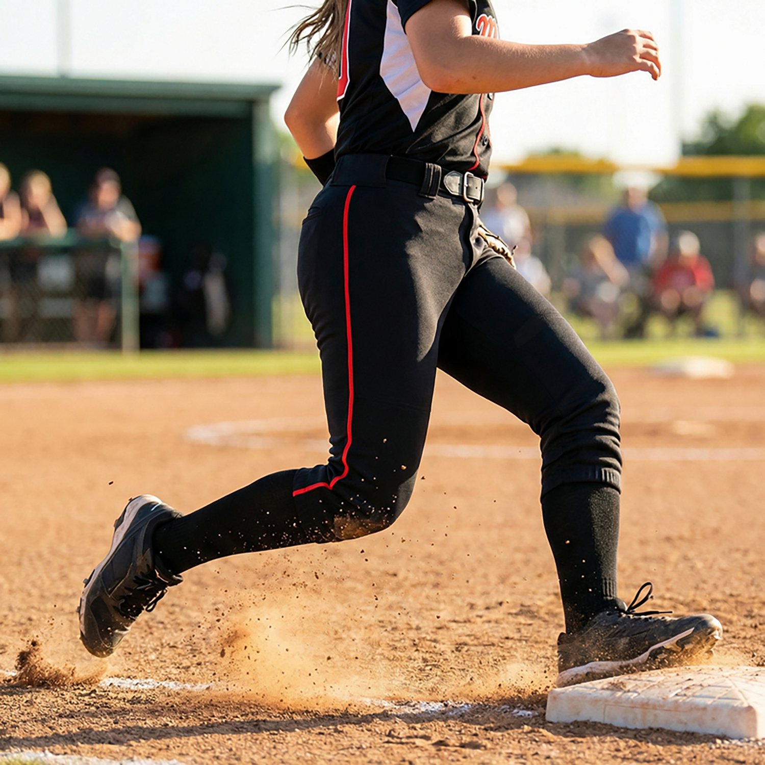 Mizuno Girls' Belted Piped Softball Pants - view number 3