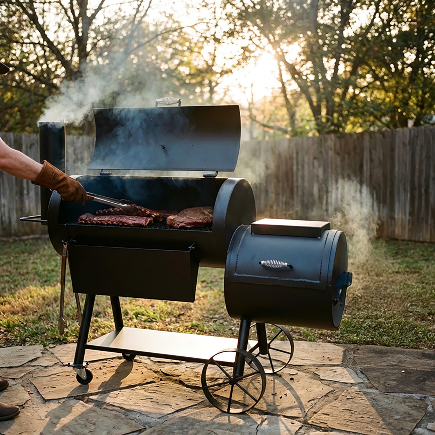 Old Country Brazos DLX Charcoal Smoker                                                                                           - view number 8