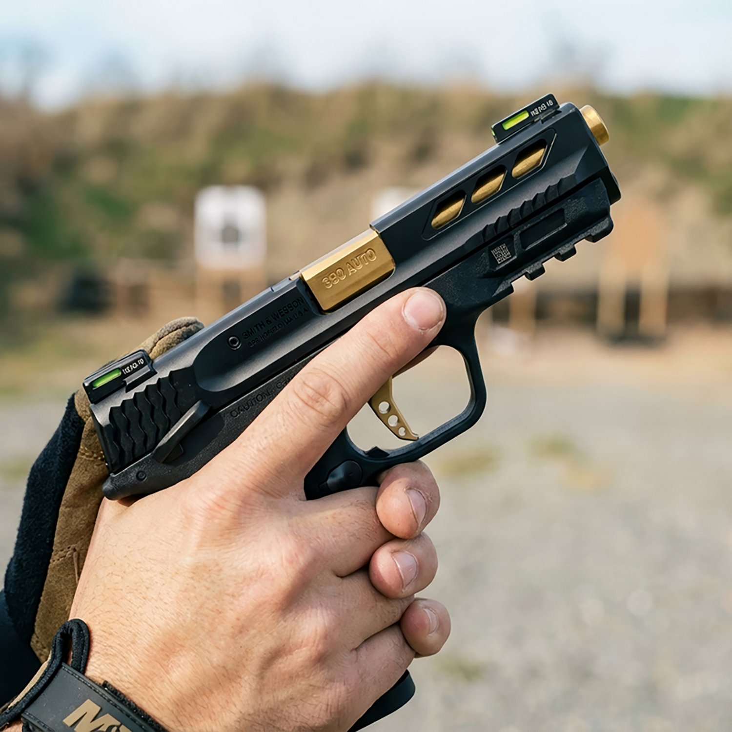 Smith & Wesson Performance Center M&P 380 Shield EZ TS Gold Ported Barrel 380ACP Pistol - view number 4