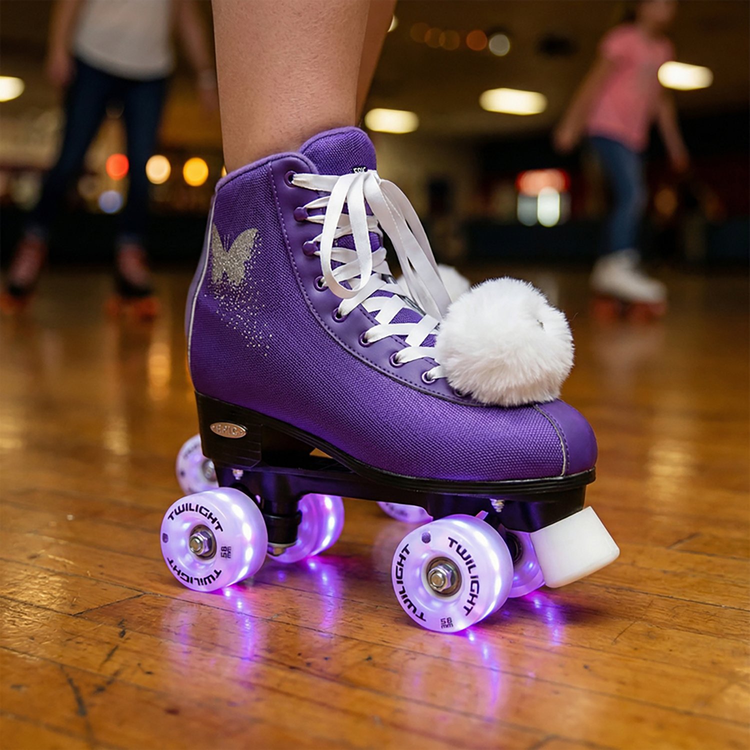 Epic Skates Butterfly Light-Up Quad Roller Skates - view number 7