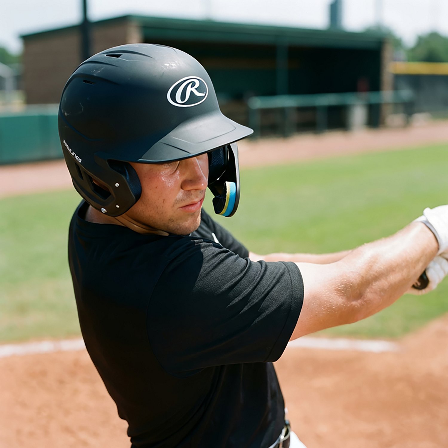 Rawlings Senior Matte Mach Adjust 1Tone RHB Helmet - view number 7